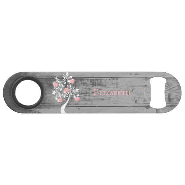 Abrebotellas De Bar Apertura personalizada de botellas de árbol rosado (Anverso (Horizontal))