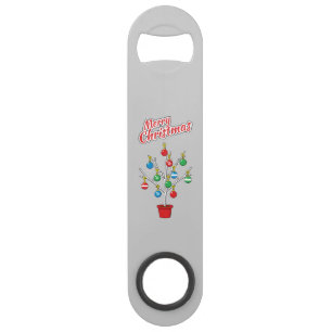 Abrebotellas De Bar Árbol de sucursal desnudo de los navidades - Feliz