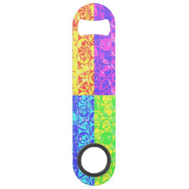 Abrebotellas De Bar Arreglo de burbujas de arte pop arcoiris