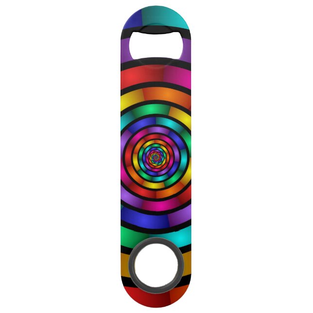 Abrebotellas De Bar Arte fractal moderno y psicodélico (Anverso)