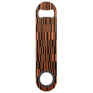 Abrebotellas De Bar arte gráfico geométrico moderno, moderno y naranja