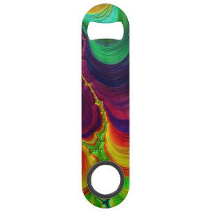 Abrebotellas De Bar Arte Trippy del fractal