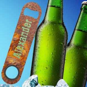Abrebotellas De Bar Awesome Rusty Iron Custom Name