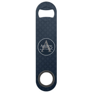 Abrebotellas De Bar Azul marino con clase personalizada