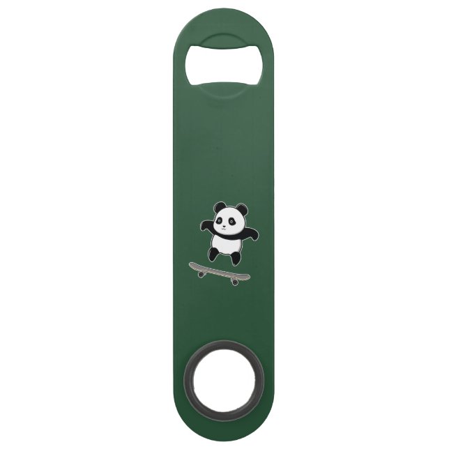 Abrebotellas De Bar Baby Panda Skateboard (Anverso)