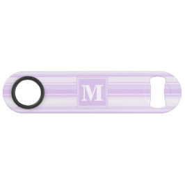 Abrebotellas De Bar Bandas de lilac monogramo