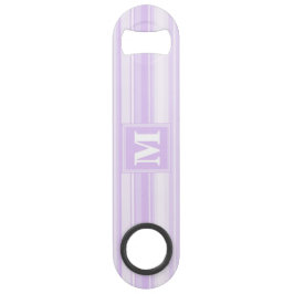 Abrebotellas De Bar Bandas de lilac monogramo