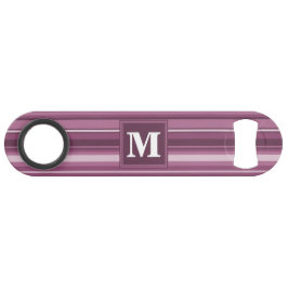Abrebotellas De Bar Bandas de mauve monogramo