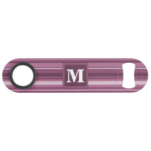Abrebotellas De Bar Bandas de mauve monogramo
