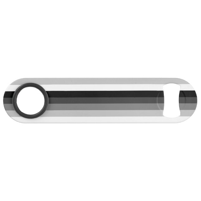 Abrebotellas De Bar Bandas de sombra en blanco y negro (Reverso Horizontal)