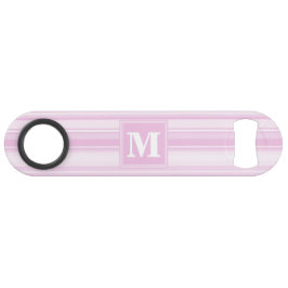 Abrebotellas De Bar Bandas rosadas para bebés monogramo