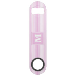 Abrebotellas De Bar Bandas rosadas para bebés monogramo