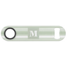 Bandas verde pálido monograma