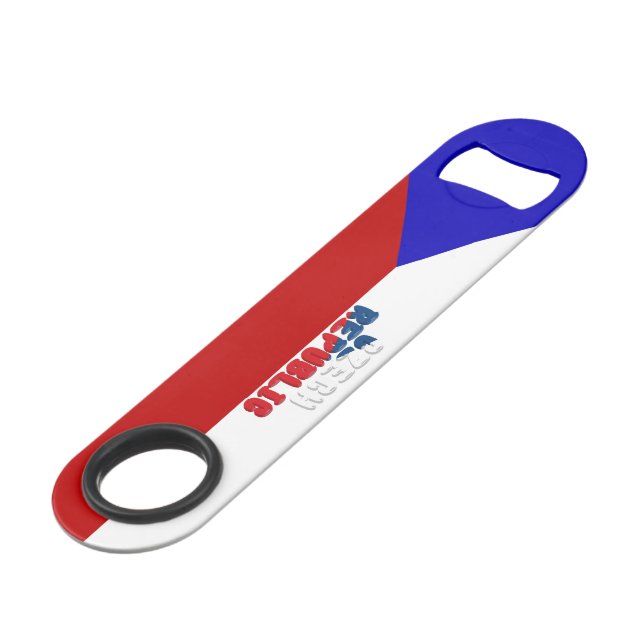 Abrebotellas De Bar Bandera checa (Ángulo frontal)