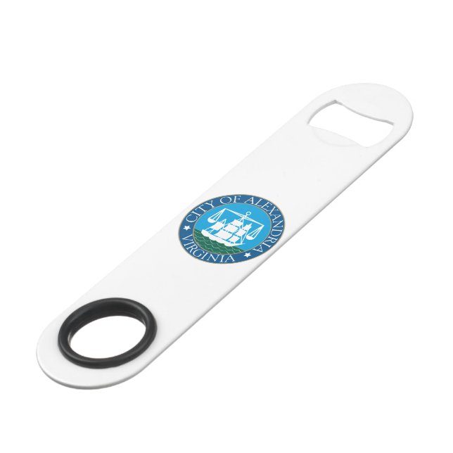 Abrebotellas De Bar Bandera de Alexandria (Virginia) City (Ángulo frontal)