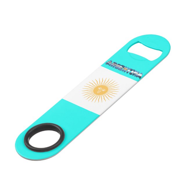 Abrebotellas De Bar Bandera de Argentina (Ángulo frontal)