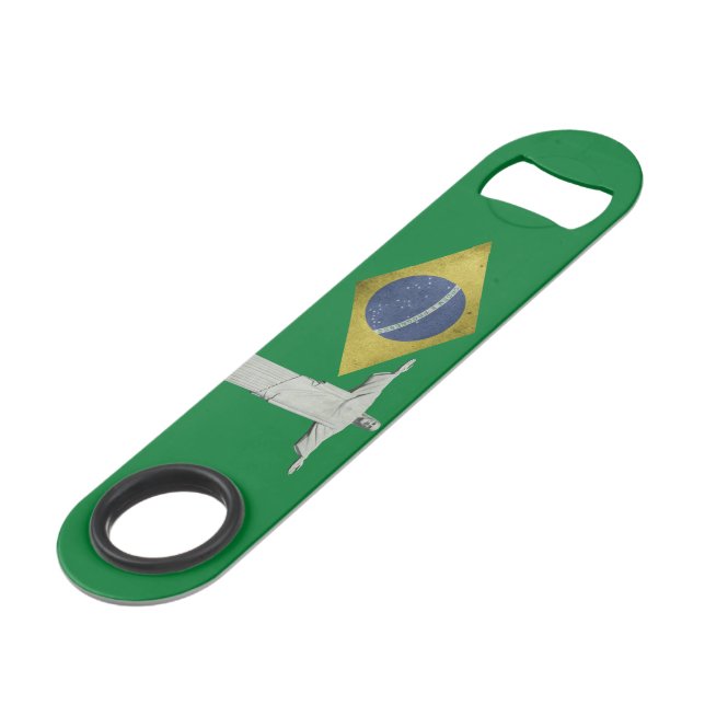 Abrebotellas De Bar Bandera de Brasil (Ángulo frontal)