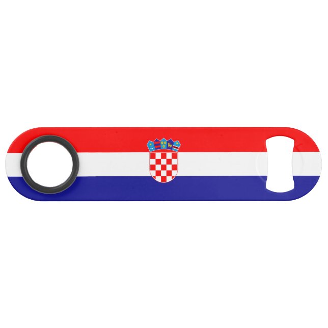 Abrebotellas De Bar Bandera de Croacia (Anverso (Horizontal))