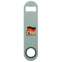 Abrebotellas De Bar Bandera de Deutschland con pelota de fútbol borde