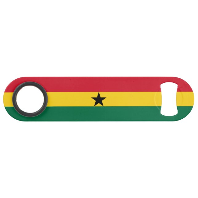 Abrebotellas De Bar Bandera de Ghana (Anverso (Horizontal))
