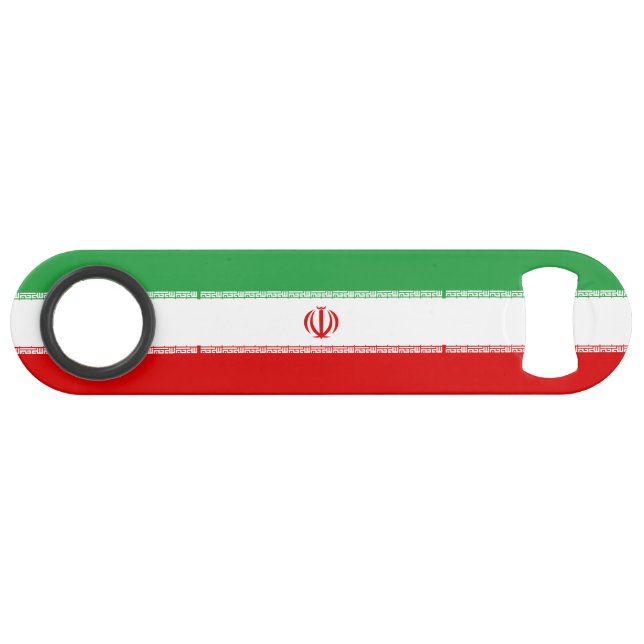 Abrebotellas De Bar Bandera de Irán (Anverso (Horizontal))