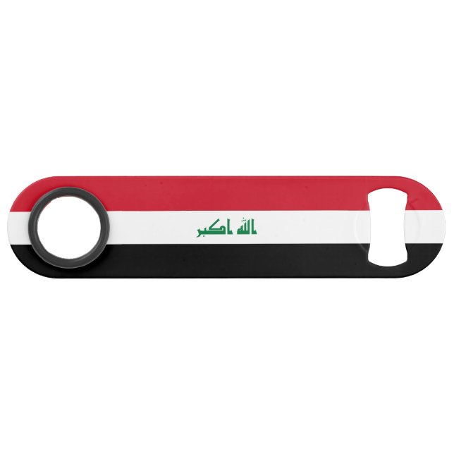 Abrebotellas De Bar Bandera de Iraq (Anverso (Horizontal))