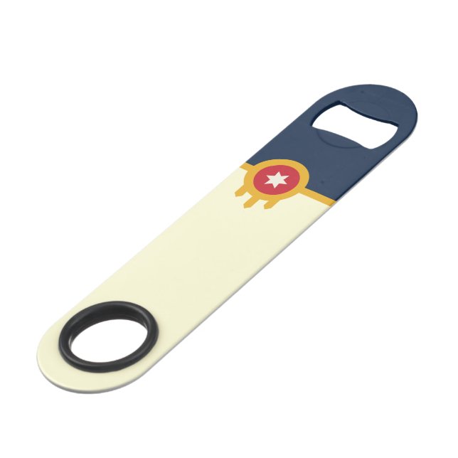 Abrebotellas De Bar Bandera de la ciudad de Tulsa (Oklahoma) (Ángulo frontal)