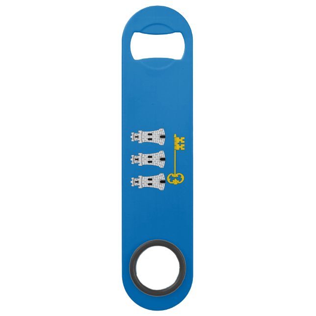 Abrebotellas De Bar Bandera de La Habana, clave de bar de Cuba (Anverso)