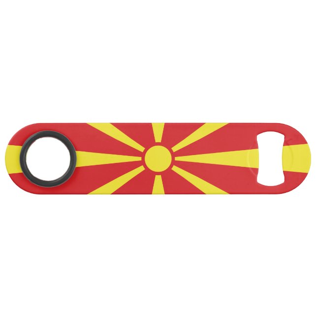 Abrebotellas De Bar Bandera de Macedonia del Norte (Anverso (Horizontal))