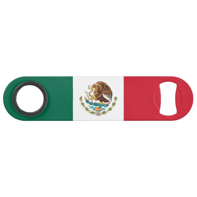 Abrebotellas De Bar Bandera de México (Anverso (Horizontal))