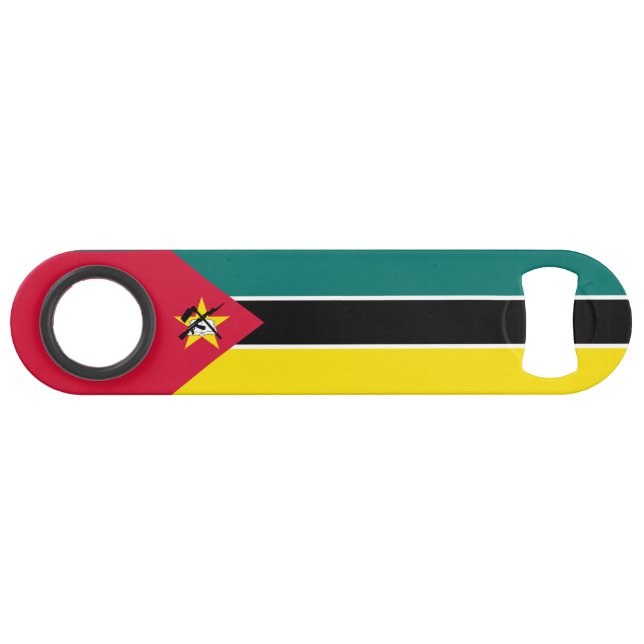 Abrebotellas De Bar Bandera de Mozambique (Anverso (Horizontal))