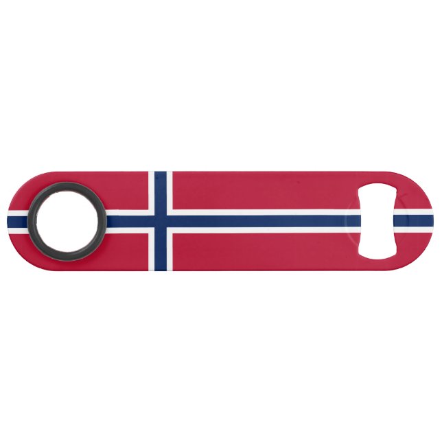 Abrebotellas De Bar Bandera de Noruega (Anverso (Horizontal))