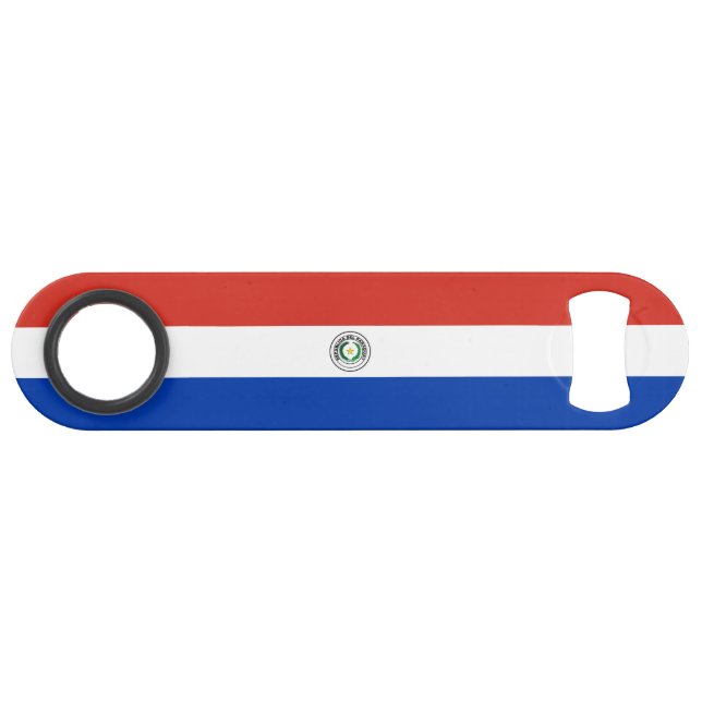 Abrebotellas De Bar Bandera de Paraguay (Anverso (Horizontal))
