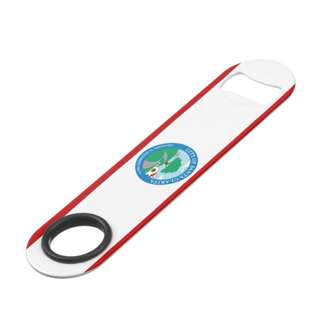 Abrebotellas De Bar Bandera de Santa Clarita (California) (Ángulo frontal)