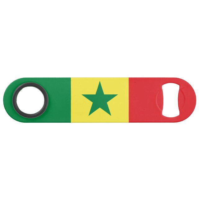 Abrebotellas De Bar Bandera de Senegal (Anverso (Horizontal))