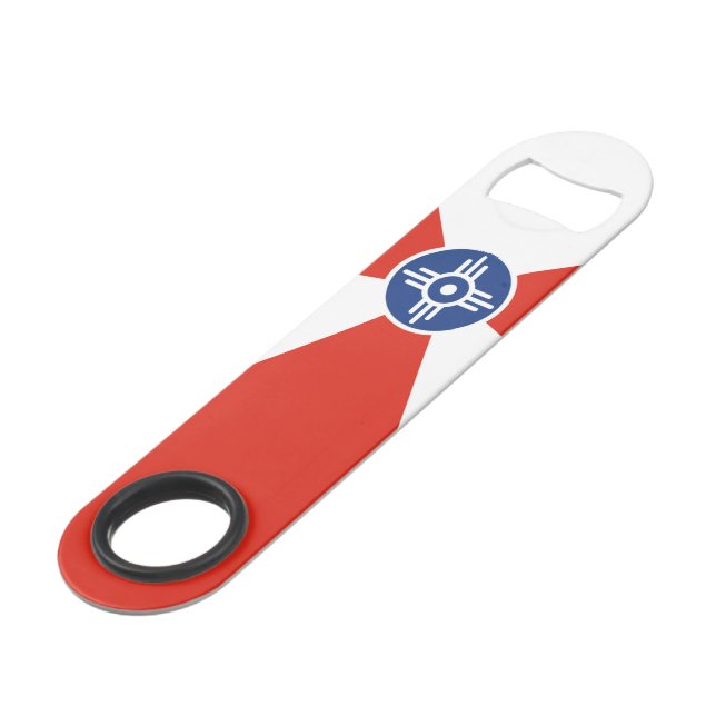 Abrebotellas De Bar Bandera de Wichita (Kansas) City (Ángulo frontal)