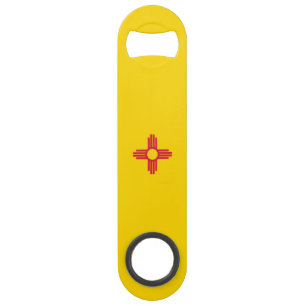 Abrebotellas De Bar Bandera del estado de Nuevo México