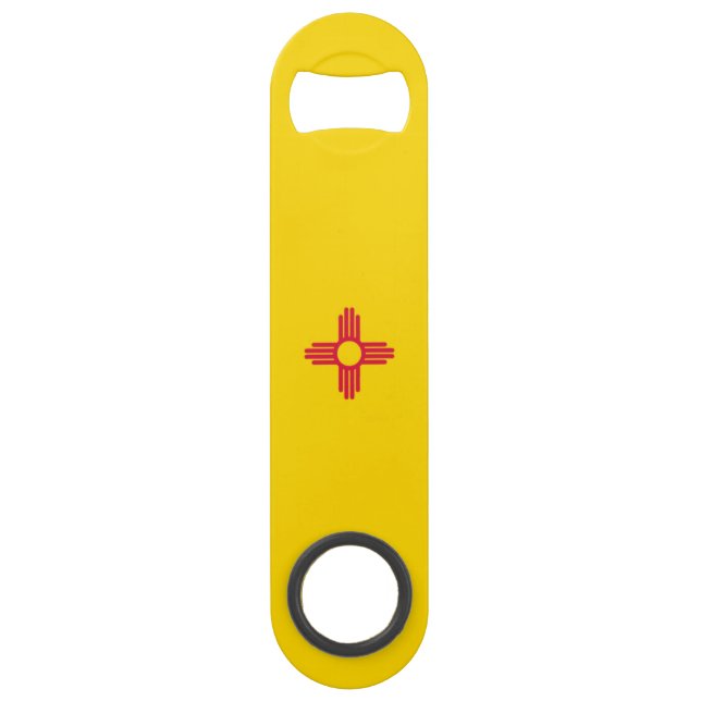 Abrebotellas De Bar Bandera del estado de Nuevo México (Anverso)