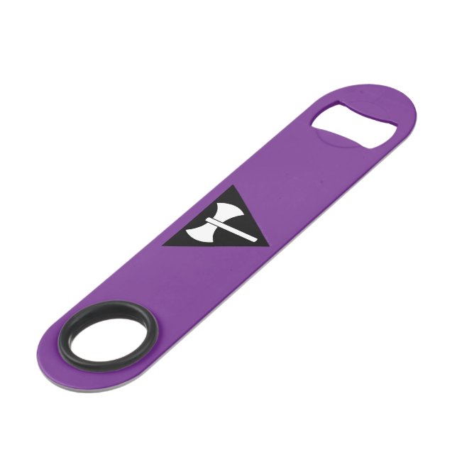 Abrebotellas De Bar bandera del orgullo lésbico SlipperyJoe feminista  (Ángulo frontal)