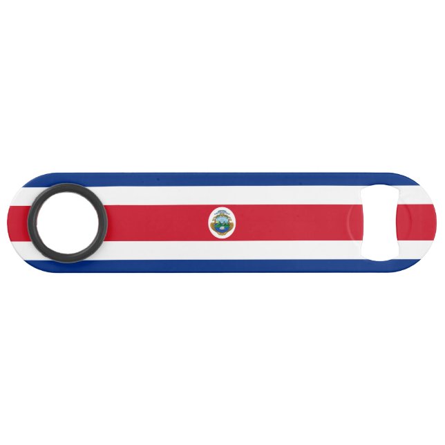 Abrebotellas De Bar Bandera Patriótica de Costa Rica (Anverso (Horizontal))