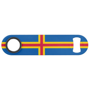 Abrebotellas De Bar Bandera patriótica de las Islas Åland
