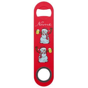 Abrebotellas De Bar Beer-Beer Snowman borracho Thunder_Cove