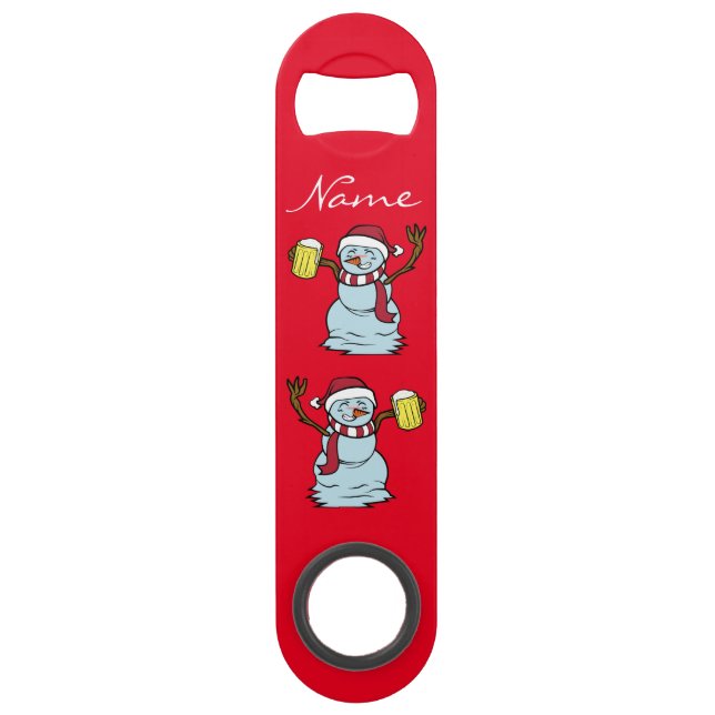 Abrebotellas De Bar Beer-Beer Snowman borracho Thunder_Cove (Anverso)