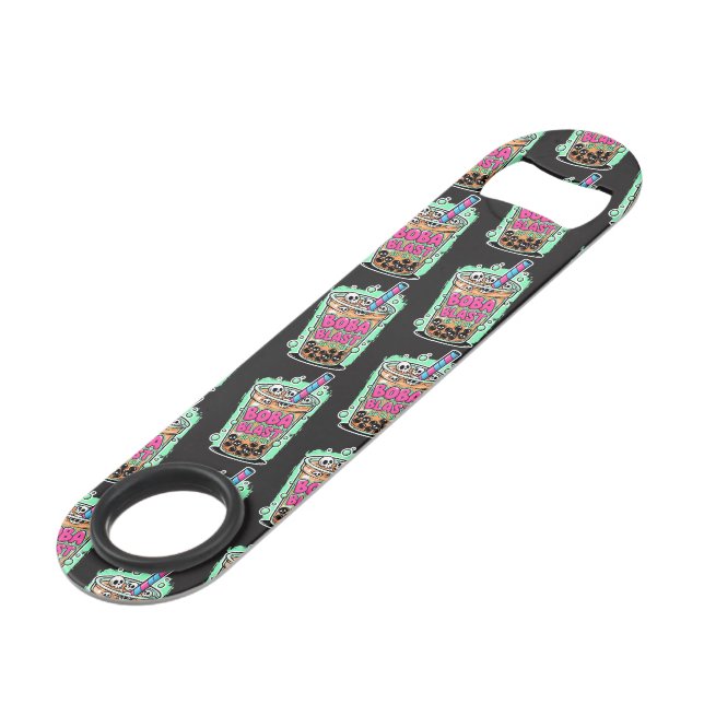 Abrebotellas De Bar Boba Blast – Stainless Steel Bottle Opener (Ángulo frontal)
