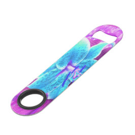 Abrebotellas De Bar Bonito Aqua Blue Stargazer Lily sobre el morado