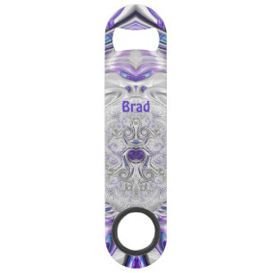 Abrebotellas De Bar BRAD ~ Purple Silver White ~ Original Fractal ~