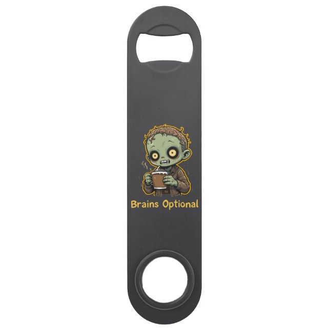Abrebotellas De Bar Brains Optional Zombie Coffee Funny Cute Undead  (Reverso)