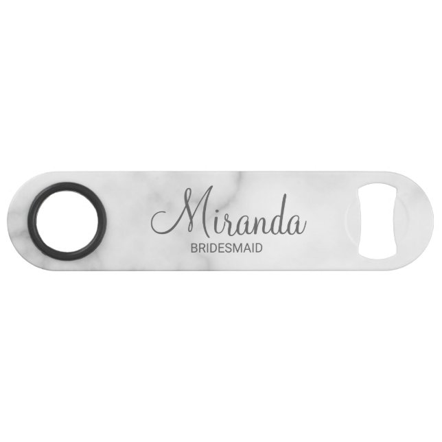 Abrebotellas De Bar Bridesmaid personalizada de escritura moderna (Anverso (Horizontal))