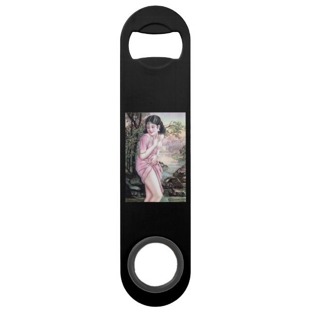 Abrebotellas De Bar Broma en un oasis de transmisión por Chica de Chin (Anverso)