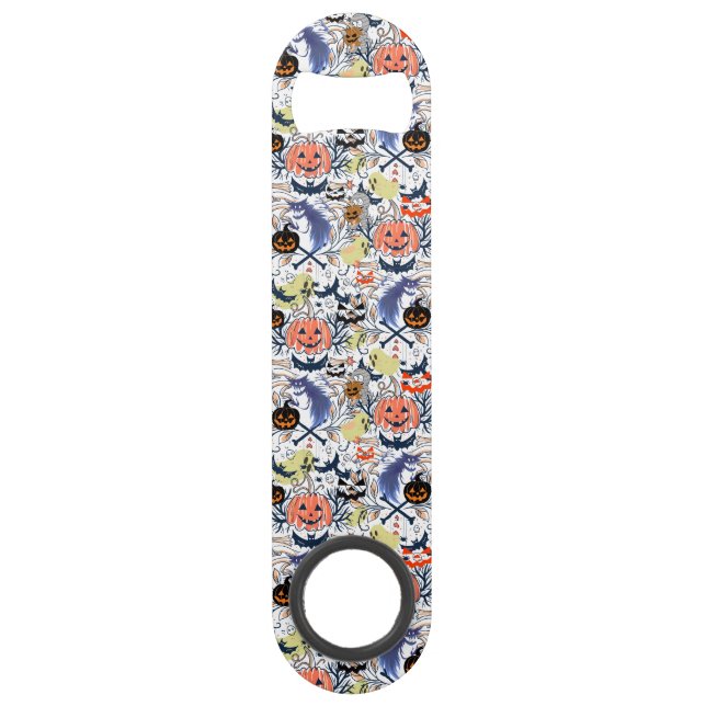 Abrebotellas De Bar Calabaza de ghouls de halloween retro Mikitiez (Anverso)